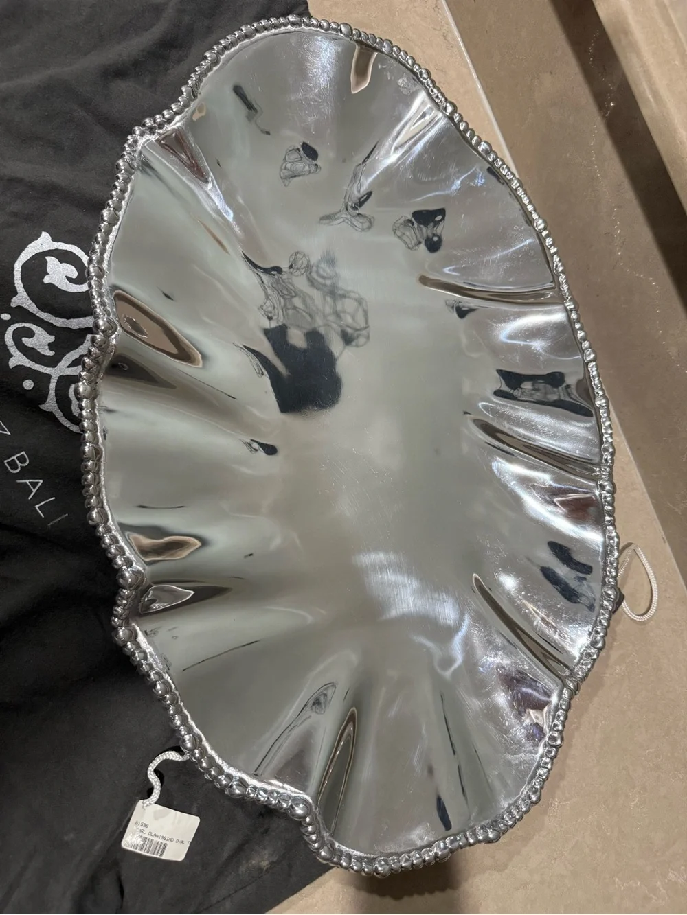 Beatriz ball large ruffle edged serving tray